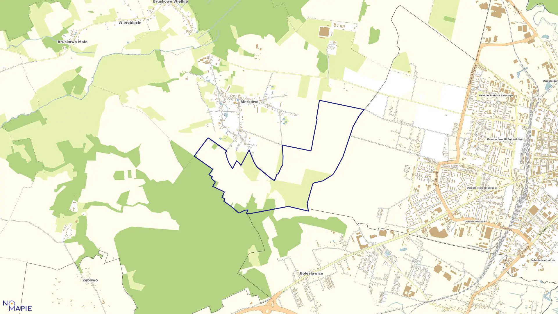 Mapa obrębu 23 w mieście Słupsk